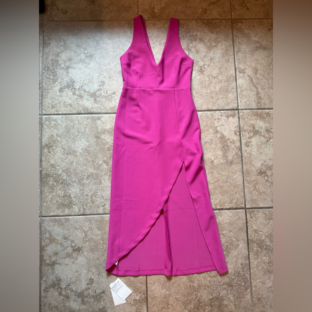 Abercrombie & Fitch Plunge V-neck Midi Dress